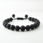 Matte Black Onyx Bead Bracelet