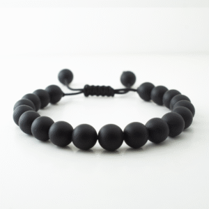 Matte Black Onyx Bead Bracelet