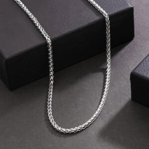 Bold Silver Rope Chain Necklace - Image 4