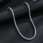 Bold Silver Rope Chain Necklace