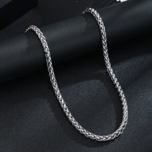 Bold Silver Rope Chain Necklace