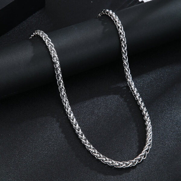 Bold Silver Rope Chain Necklace