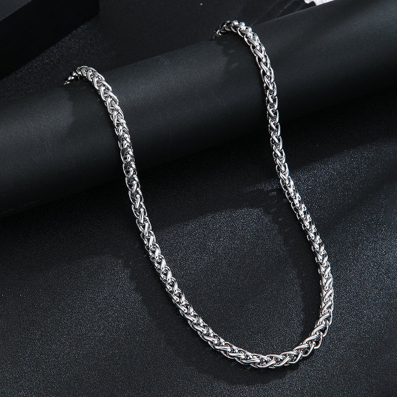 Bold Silver Rope Chain Necklace