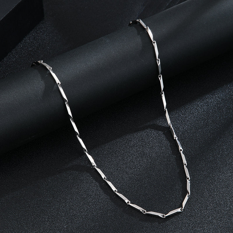 Black Stainless Rice Neck Chain