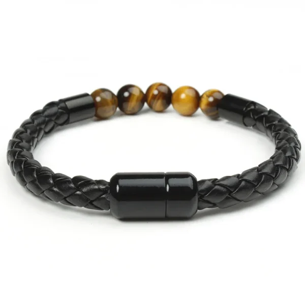 3bac32e15dfb7eaf2ee1b19c1f26f5a6.jpg_2200x2200q80.jpg_ Black Braided Bracelet with Tiger Eye Beads