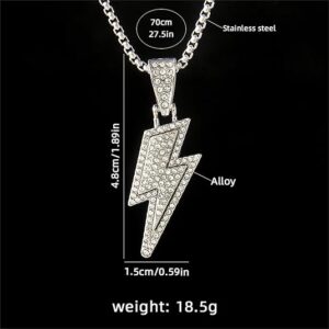 Lightning Storm Spark Iced Pendant - Image 8