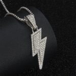 Lightning Storm Spark Iced Pendant