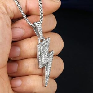Lightning Storm Spark Iced Pendant - Image 4