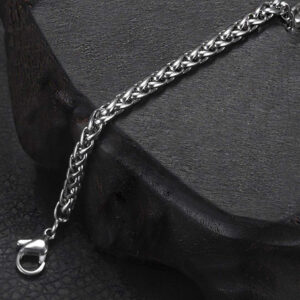 Bold Silver Rope Chain Necklace - Image 3