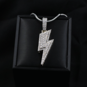 Lightning Storm Spark Iced Pendant - Image 5
