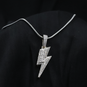 Lightning Storm Spark Iced Pendant - Image 3