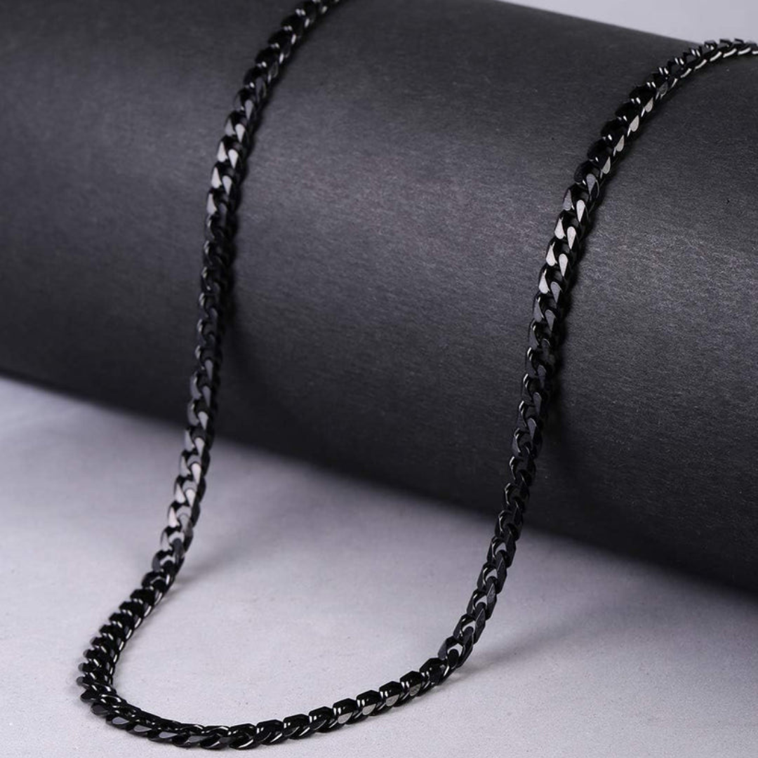 Men’s Black Snake Link Chain