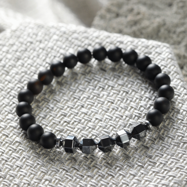 Matte Onyx & Hematite Bracelet
