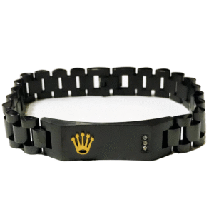 Luxury Black Crown Emblem Bracelet - Image 4