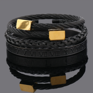 Dual Tone Stainless Steel Cuff Pendant for Men - Image 2