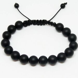 Matte Black Onyx Bead Bracelet - Image 5
