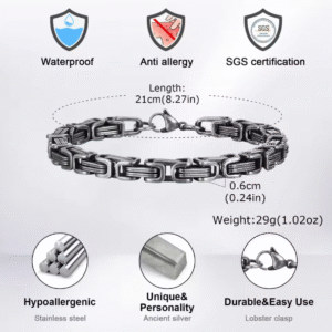 IronBound Silver Stainless Steel Bracelet - Image 4