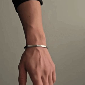 Men’s Geometric Stainless Steel Cuff Bracelet - Image 9